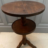 Wooden pedestal table