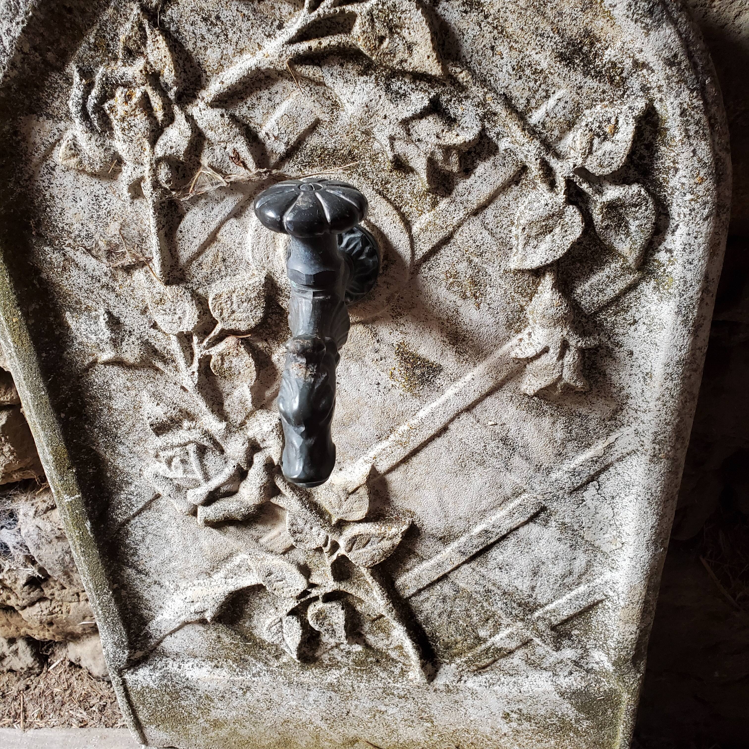 Reconstituted stone fountain