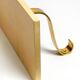 Two 1960s large Aldo Tura shelves made of wood and goatskin in beige
