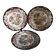 Set of 3 Antique Sarreguemines Dessert Plates: Hand-Painted Floral Ceramic