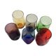 Set of 6 vintage color glasses year 70