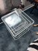 3 nesting tables by Max Sauze for Isocèle – 1970s – white metal & glass