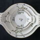 Set of 4 porcelain dishes with fire L. Lourioux de Foecy