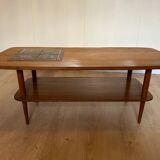 50s coffee table in wood and tiles