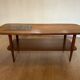Table basse années 50 bois et carrelage