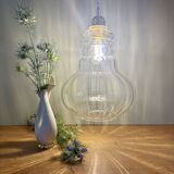 Vintage clear glass globe pendant light
