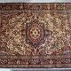 Handmade antique Persian Sarouk rug 3.1' x 5.2' (94cm x 158cm) 1900s