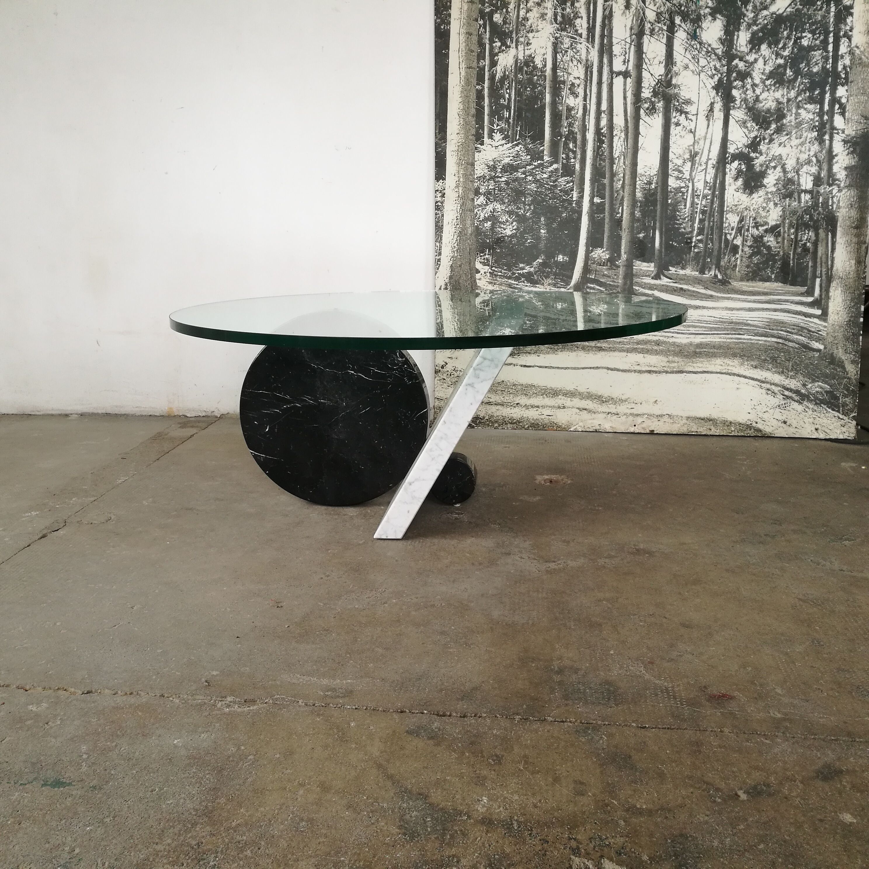 Table basse marbre et verre Cattelan Italia