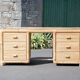 Bamboo desk, large drawer desk with chair, storage, bamboo furniture, interior decoration