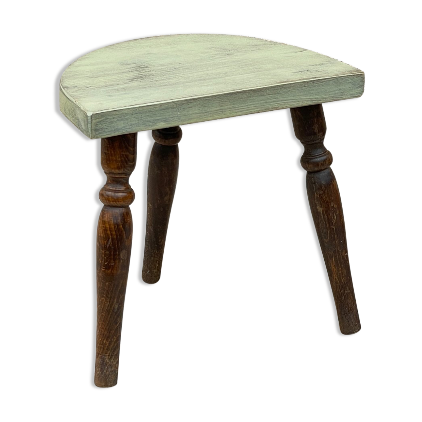 Tabouret en bois tripode vintage