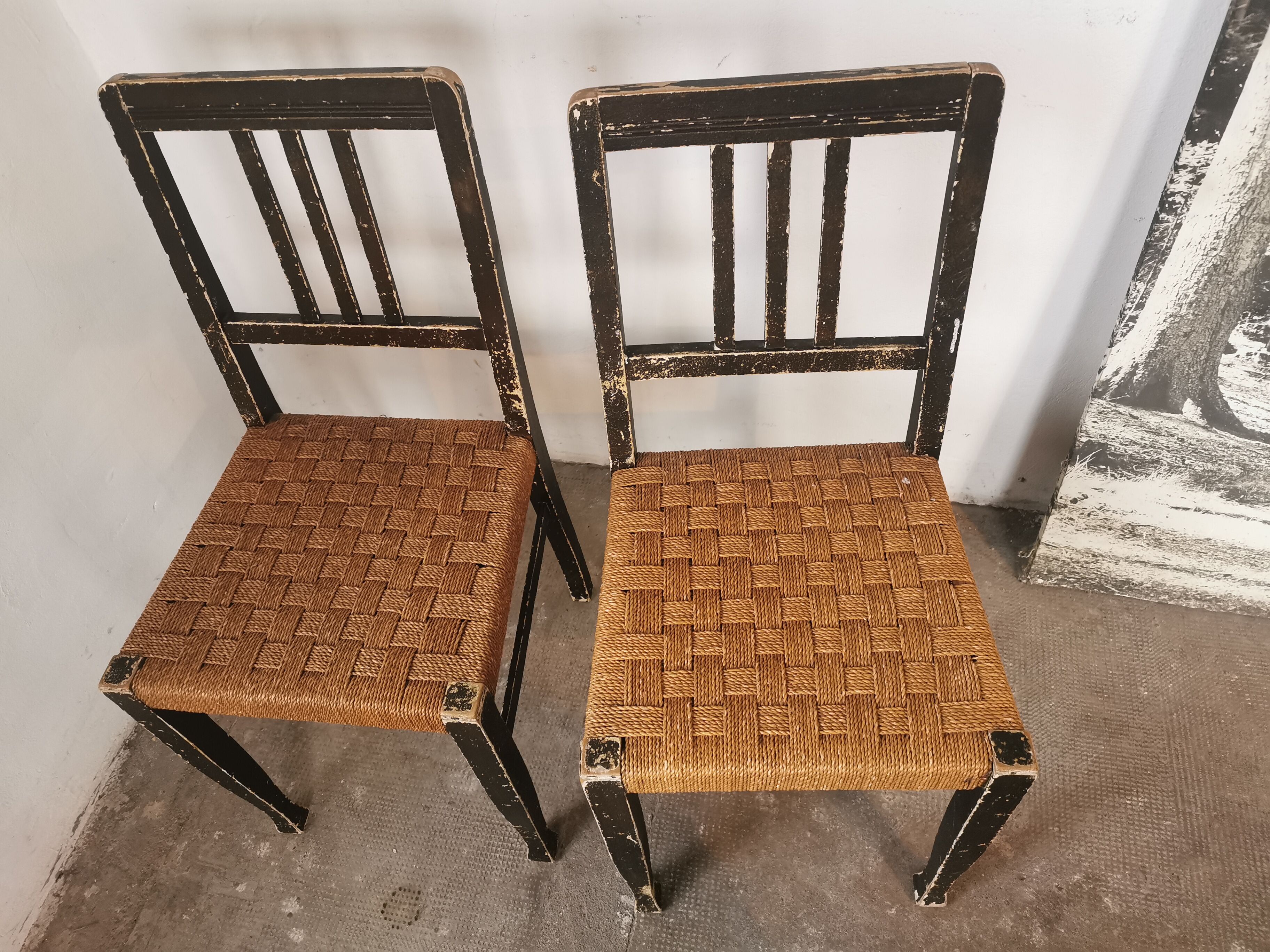 Pair of rope chairs