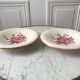 Duo of longchamp pink serving dishes 30s-40s