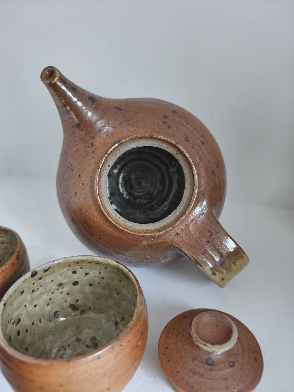 Pyrite stone tea set