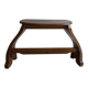 Old church organ bench in Art Nouveau style made of solid oak.