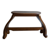 Ancien banc d’orgue d’église de style Art nouveau en chêne massif