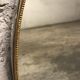 Gold brass oval mirror with vintage beaded décor 37x59cm