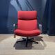 Geoffrey Harcourt F154 vintage swivel armchair for Artifort red fabric 70s