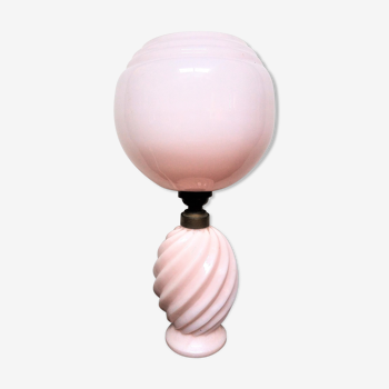 Chatard pink opaline bedside lamp