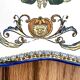 Antique Gien dish - 19th century - Italian Renaissance earthenware - Grotesque and allegorical decoration, 26.5 cm