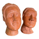 Terracotta head sculptures - 2 pieces