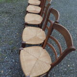 Set of six 1970 oak chairs