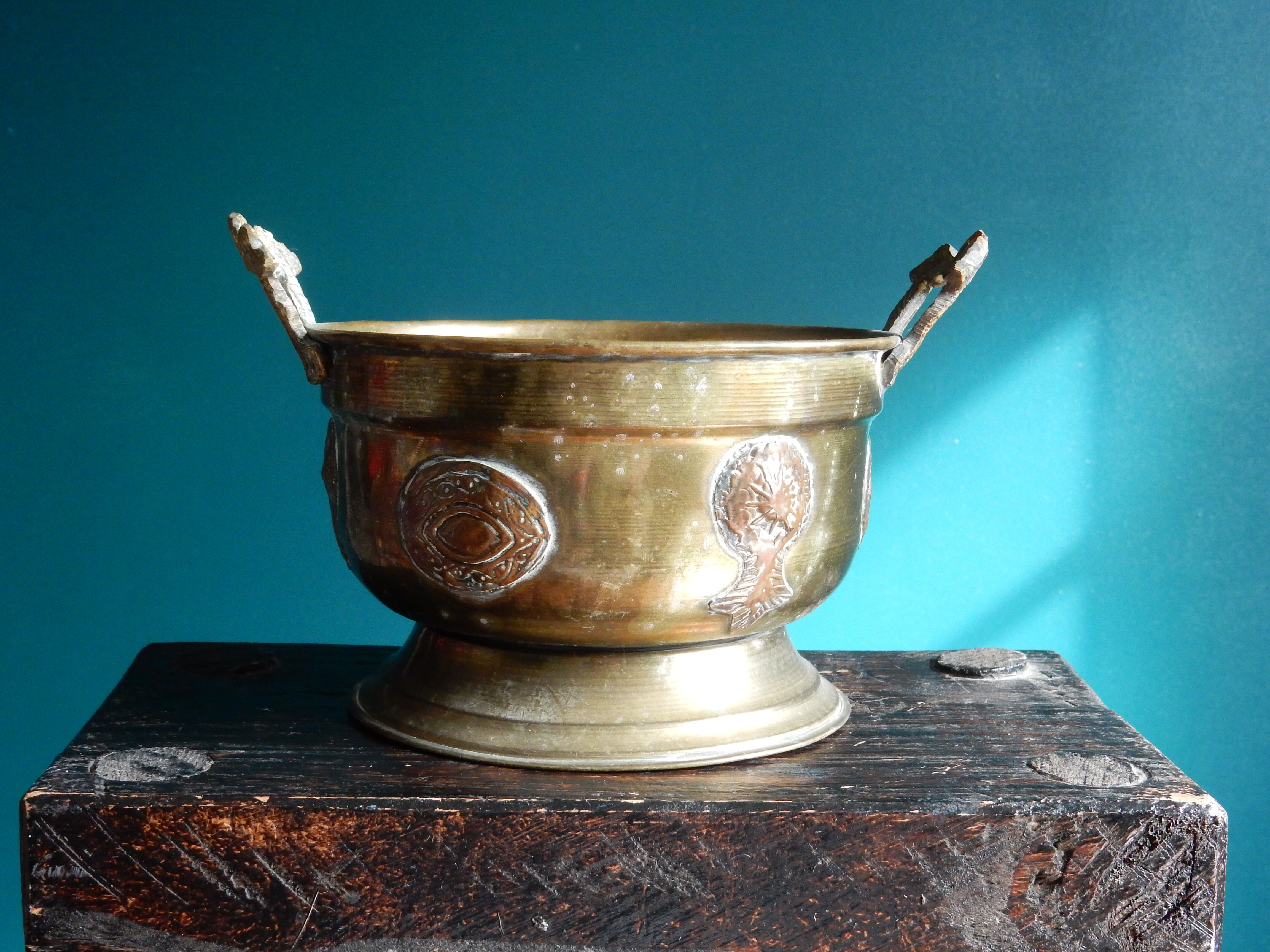 Cache-pot sartic sa maroc in brass and copper