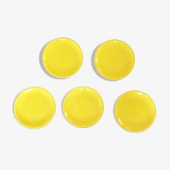 Set of 5 plates salins france yellow
