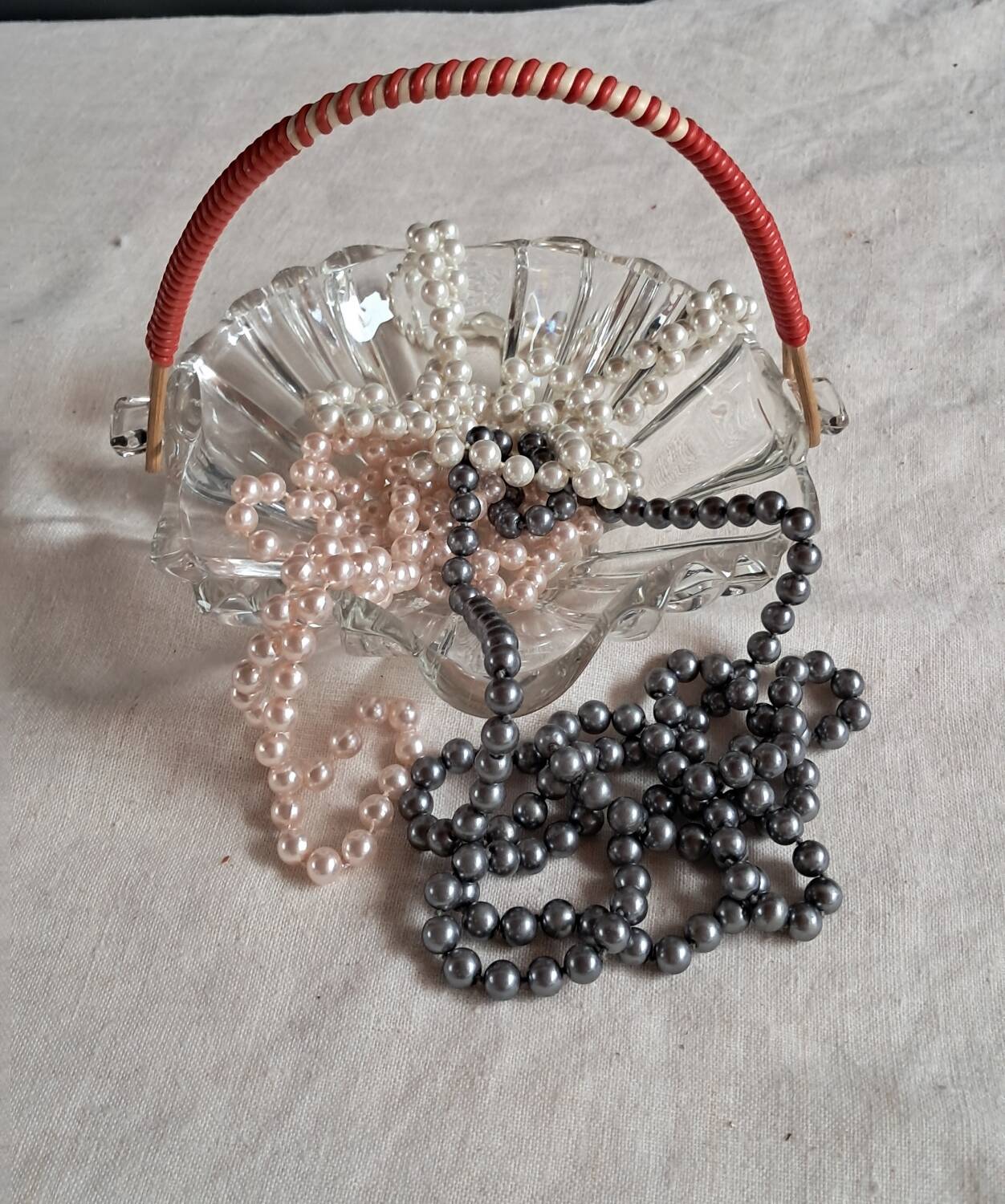 Art Deco glass basket