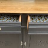 Parisian art deco buffet in solid walnut 1930