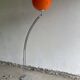 Lampadaire arc orange, design Italien 1970