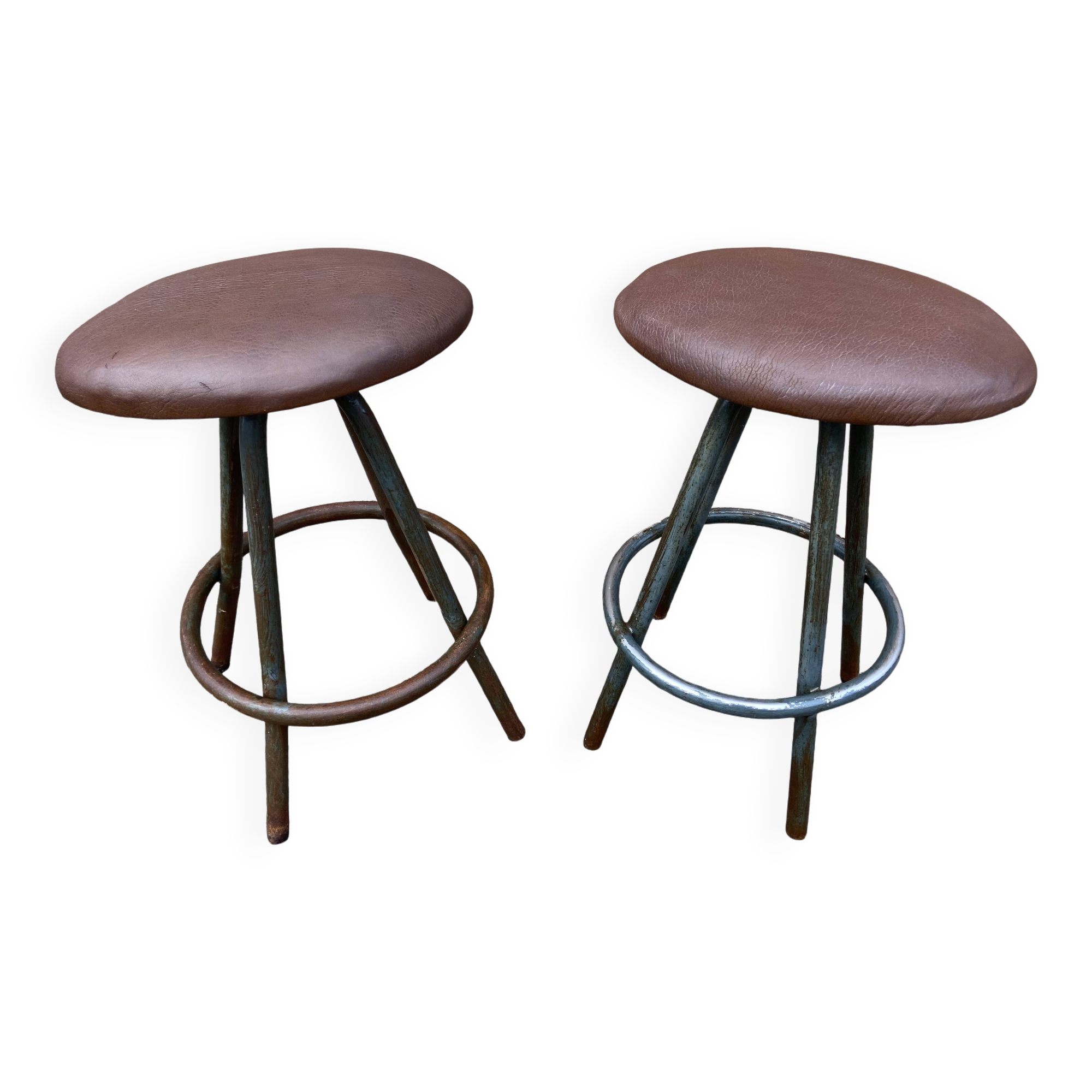 duo de tabourets industriel