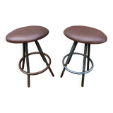 duo de tabourets industriel