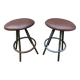duo of industrial stools