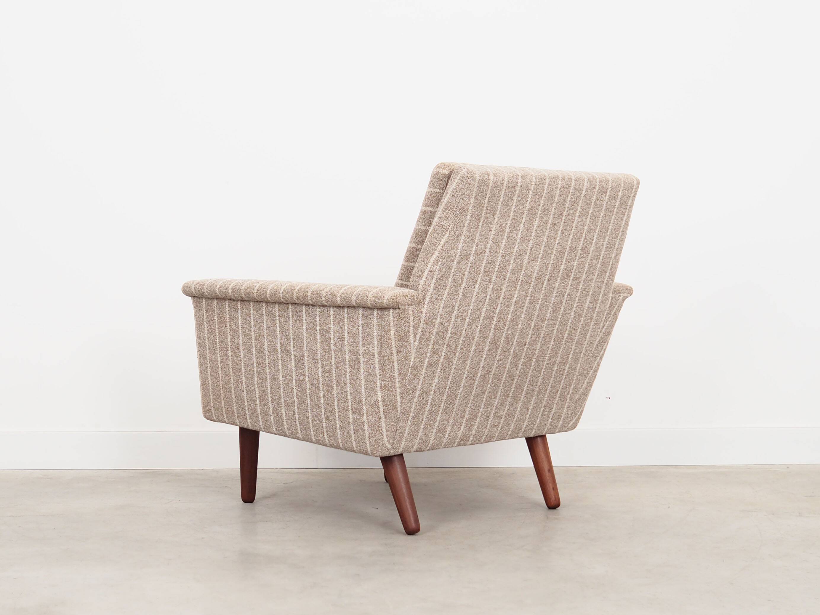 Fauteuil en teck, design danois, années 1970, production : Danemark