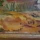 Peinture à l'huile paysage de Provence