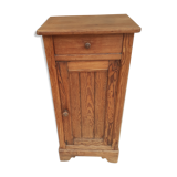 Meuble ancien tiroir à 2 étagères en pichpin
