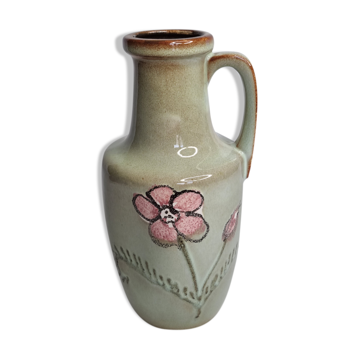 Scheurich Keramik cove vase, West Germany, flower decoration, 26 cm