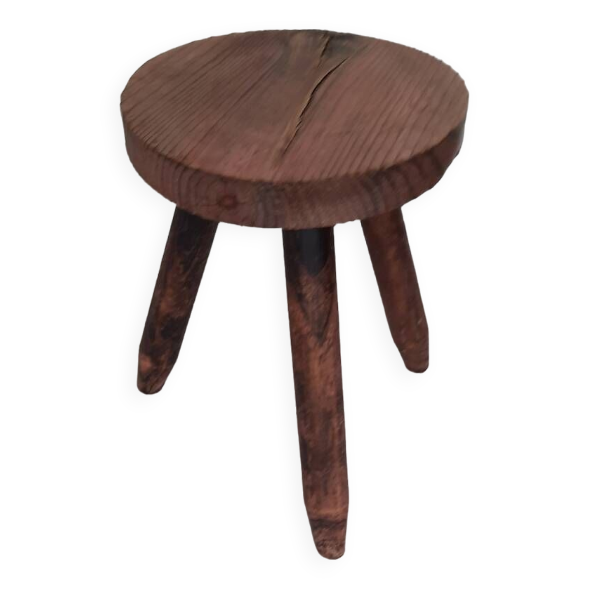 Tabouret tripode style brutaliste