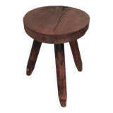 Tabouret tripode style brutaliste