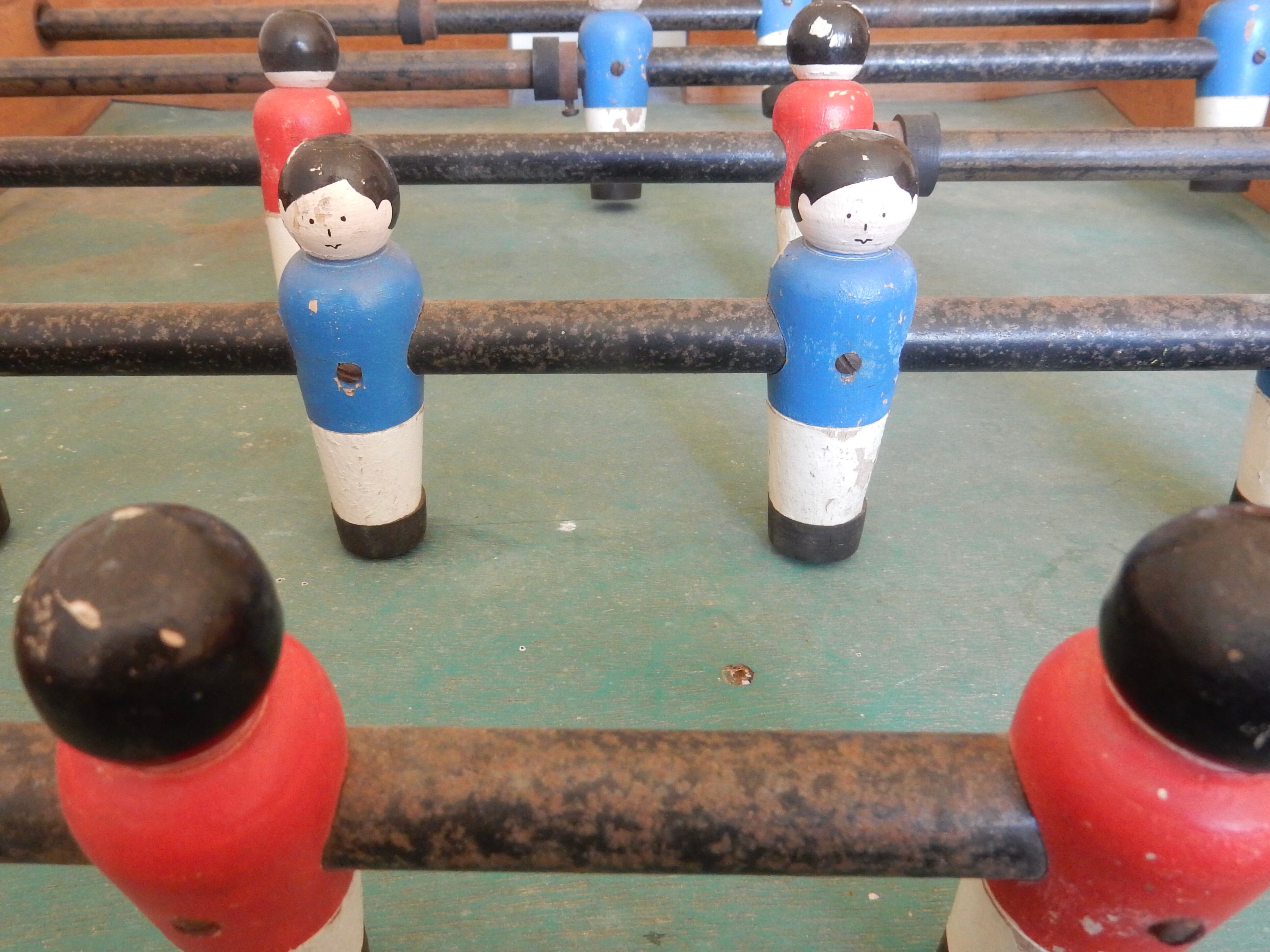 Wooden baby football