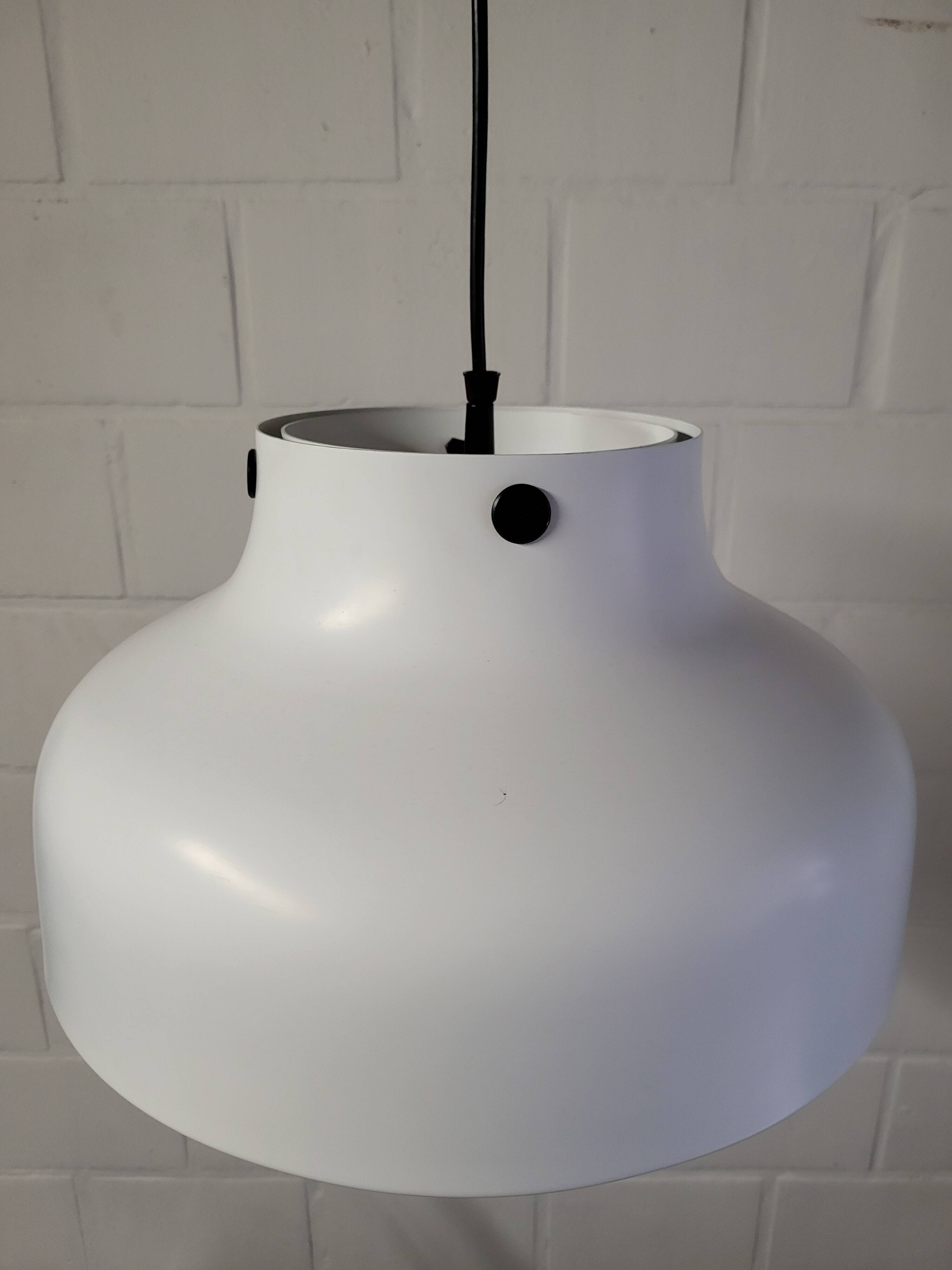 Hoffmeister Leuchten vintage pendant lamp, Scandinavian style, metal spirit.
