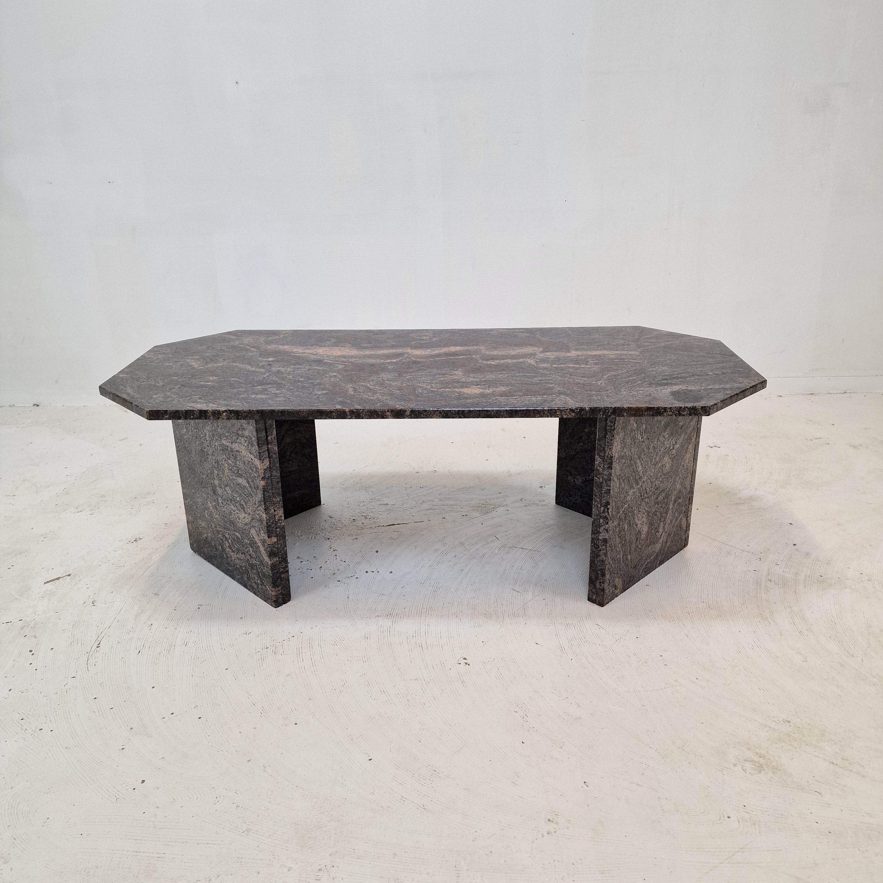Coffee table in granite, 1980s