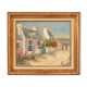 Yann Edel (XXth) Oil on canvas "Maison fleurie en bord de mer"