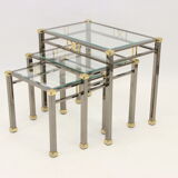 nest side tables Tables Miniset Gold and silver Eicholtz Lindon