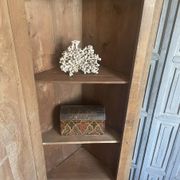 Armoire d'angle provinciale XIXe siècle noyer/chêne