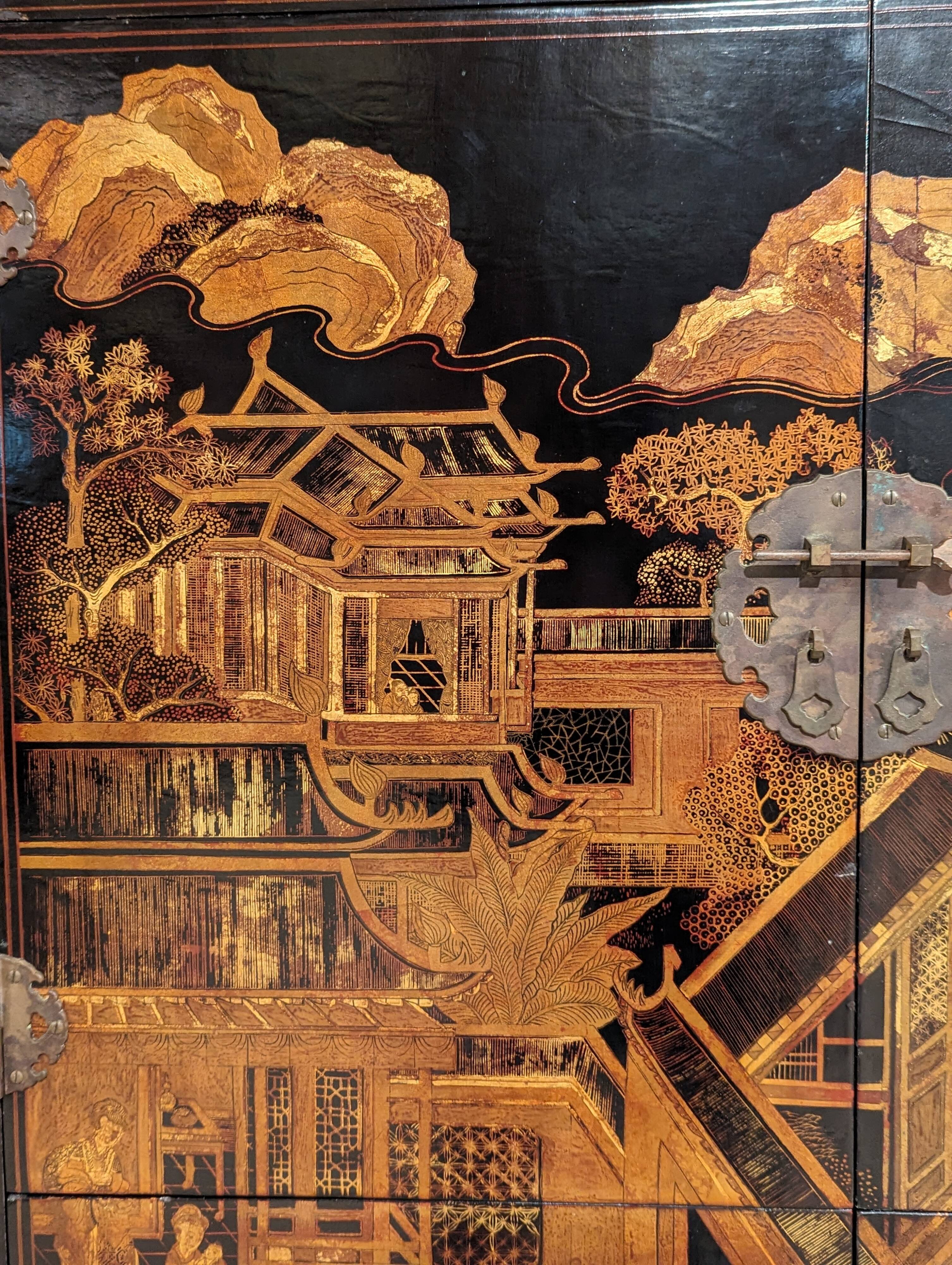 Chinese lacquer sideboard