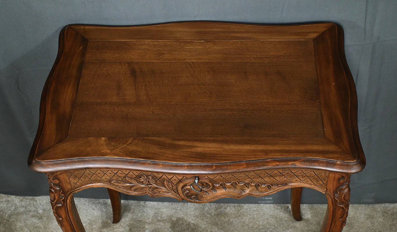 Solid beechwood workbench, Louis XV style – Early 20th century