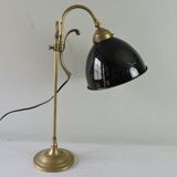 Vintage lamp enamelled globe 50s