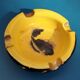 Ashtray yellow and black abstract drawing Monte-Carlo