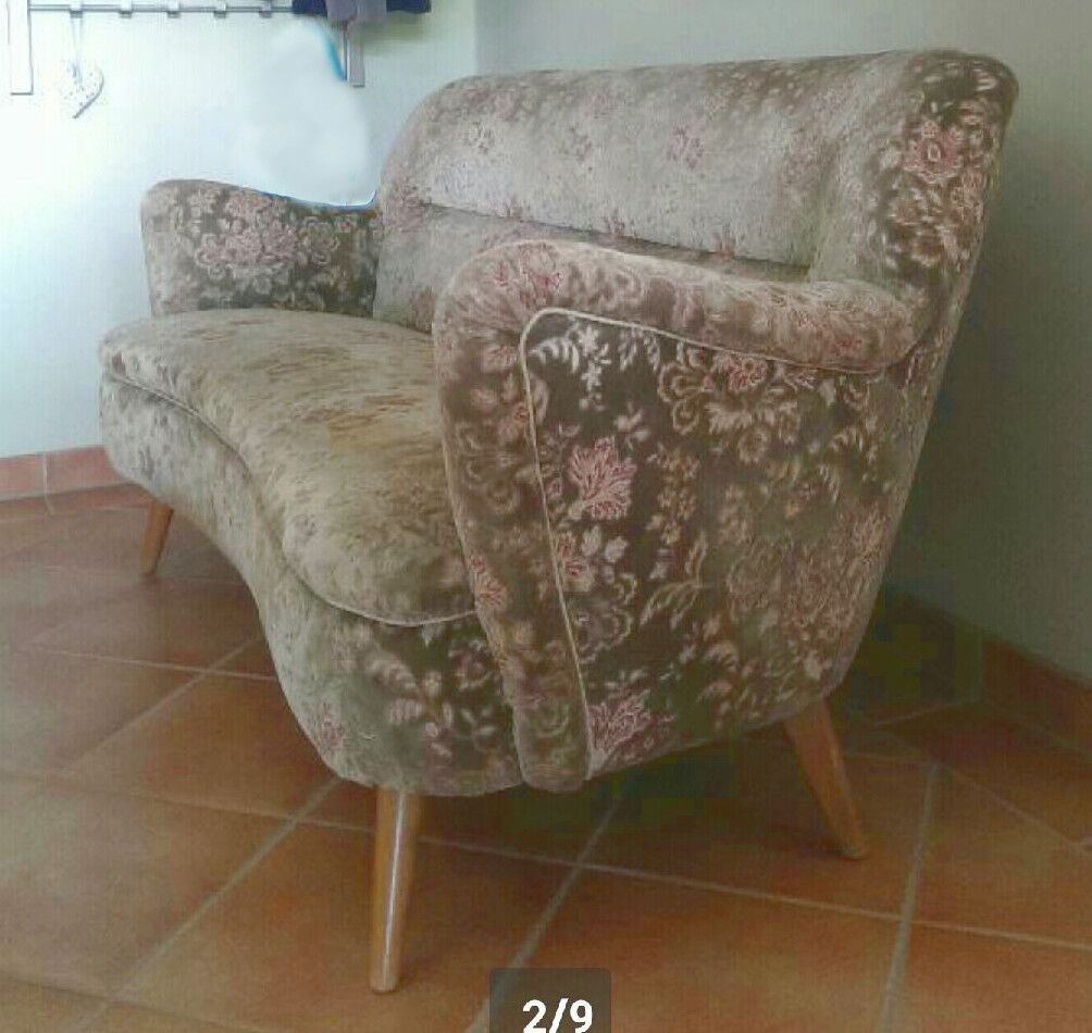 Pair of armchairs flower 50s